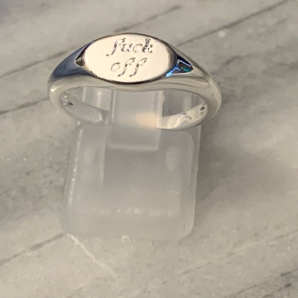 Evry Jewels Jewelry - Silver Plated “F*ck Off” Statement  Ring